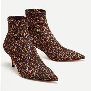 Zara Floral Print Sock Booties size 39